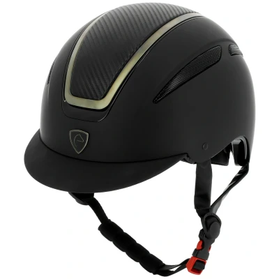 Image de EQUITHÈME Bombe Agris Noir/Chromé/Carbon 56 58cm