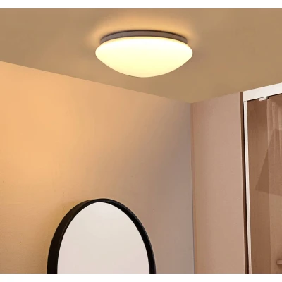 Afbeelding van Lindby LED plafondlamp met dimmer CCT 1licht Plastic, metaal H: 6.5 cm wit Inclusief lichtbron