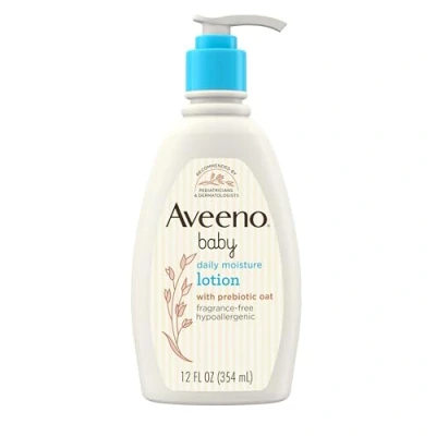Afbeelding van Aveeno Hydraterende lotion voor dagelijks gebruik baby&#039;s, kalmeert, beschermt en geneest de huid van 355 ml