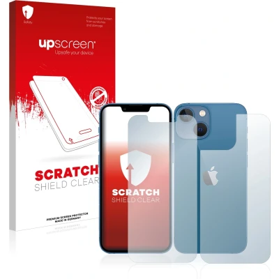 Afbeelding van upscreen Screenprotector voor Apple iPhone 13 mini (Voor+Achter) Folie Beschermfolie transparant
