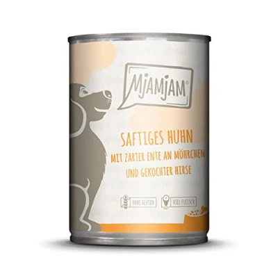 Afbeelding van 6x400g MjAMjAM Adult hond sappige kip met malse eend nat hondenvoer