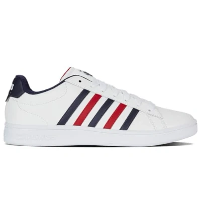Afbeelding van K SWISS Court Tiebreak Sneakers laag, Heren, Maat: 44, White peacoat samba red Leer