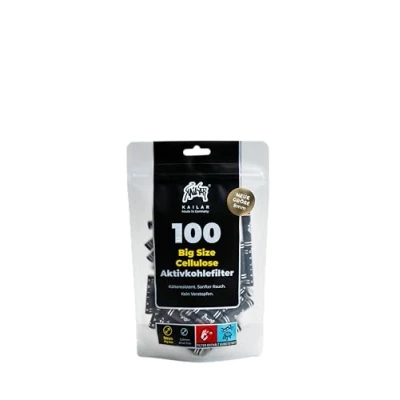Afbeelding van KAiLAR 9 mm cellulose actieve koolstoffilter Slim met veganistische kool van kokosnootschalen voor een minder vervuilende en zachte rookervaring zonder