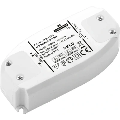 Afbeelding van Dehner Elektronik SE 8 12VL LED transformator Constante spanning W 0.67 A 12 V/DC Geschikt voor meubels, Overbelastingsbescherming, Overspanning 1 stuk(s)