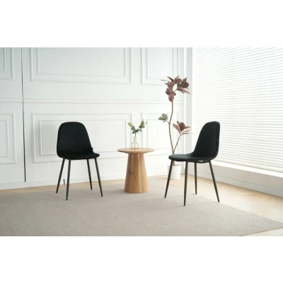 Afbeelding van Lina® Napoli Eetkamerstoel Zwart Velvet