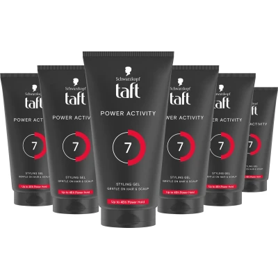 Afbeelding van Schwarzkopf Taft Power Activity Styling Gel 7 6 x 150 ml