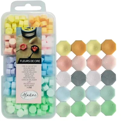 Afbeelding van Aladine Zegelwas Set 10 Kleuren Pastelkleuren