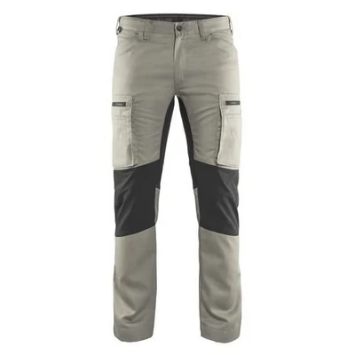 Image de Pantalon services stretch beige/noir