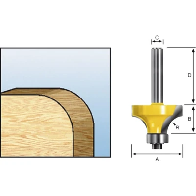 Afbeelding van Makita D 09444 Afrondfrees+lag R6 S6