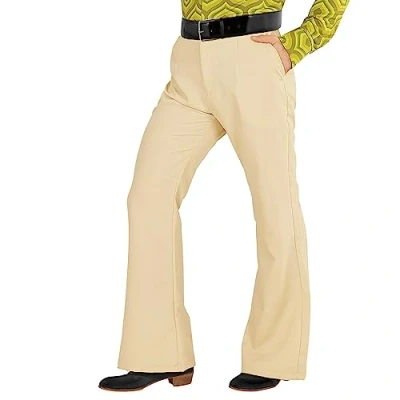 Afbeelding van Hippie kostuum Groovy Gandalf 70s Heren Broek, Beige Man Large / XL Carnaval Verkleedkleding