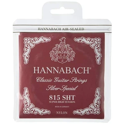 Afbeelding van Hannabach K Git.snaren set 815 rood Nylon Super High Tension Klassieke gitaarsnaren