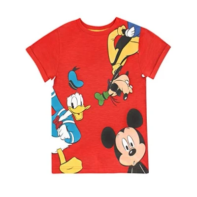 Afbeelding van Disney Mickey Mouse Goofy Donald Duck T shirt voor jongens, Rood