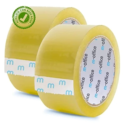 Afbeelding van m office Transparant plakband, veilig en duurzaam voor het verpakken van dozen, verzendingen, verhuizingen knutselwerk, 48 mm x 66 2