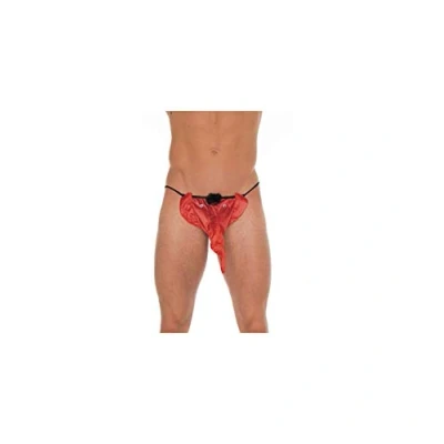 Afbeelding van Amorable by Rimba Erotische String Funny Heren Slip Met Olifantenkop Rood One Size
