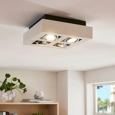 Afbeelding van Arcchio plafondlamp 4lichts aluminium H: 8.5 cm GU10 wit