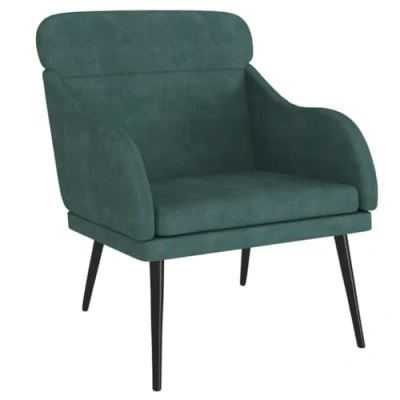 Afbeelding van Fauteuil 63x76x80 cm fluweel donkergroen