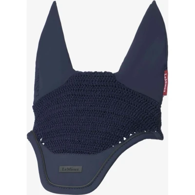 Afbeelding van LeMieux Essence Fly Hood 100 % coton Oreilles confortables en élasthanne Bleu marine Taille L