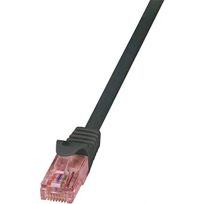 Afbeelding van LogiLink CQ2023U RJ45 Netwerkkabel, patchkabel CAT 6 U/UTP 0.50 m Zwart Vlambestendig, Snagless 1 stuk(s)