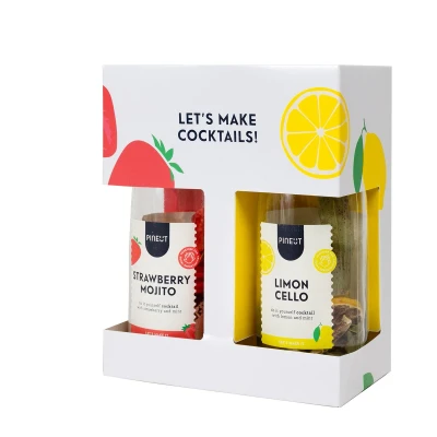 Afbeelding van Pineut ® Cocktail Giftpack Strawberry Mojito &amp; Limoncello Samen genieten Geschenkset Cocktailmix Cadeauset