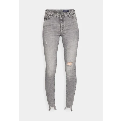 Afbeelding van Noisy May Nmkimmy Destroy Jeans Skinny Fit, Dames, Maat: 25x32, Medium grey denim