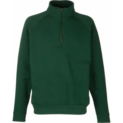 Afbeelding van Fruit Of The Loom Heren Ritssluiting Neck Sweatshirt (Bottle Groen)