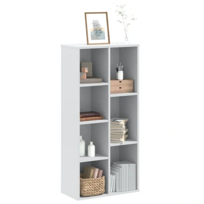 Afbeelding van Boekenkast 50x25x105 cm bewerkt hout wit