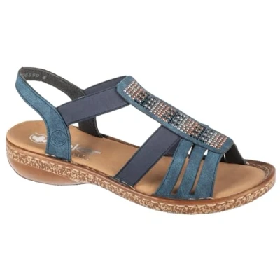 Afbeelding van Rieker Sandalen Plat Blauw Maat 42