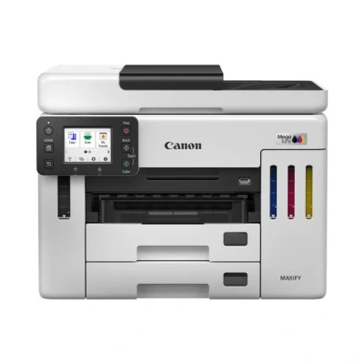 Image de Canon MAXIFY GX7150 MegaTank Imprimante multifonctions couleur jet d&#039;encre CISS Legal (216 x 356 mm), A4 (210 297 mm) (original) A4/Legal (support) jusqu&#039;à 24 ipm (impression) 600 feuilles 33.6 Kbits/s USB 2.0, Wi Fi(n), LAN