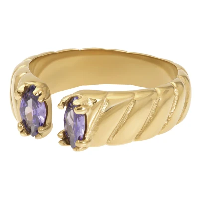 Afbeelding van Fame Azul Zilverkleurig Dames Ring 19mm
