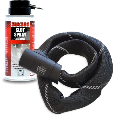 Afbeelding van Top Lock Kettingslot ART 2 Fietsslot Inclusief Slot Spray Ketting van Gehard Stalen Schakels met Keurmerk Geschikt voor Elektrische Fiets en Fatbike 90 cm