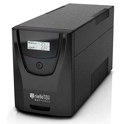 Image de Riello UPS Net Power NPW 1000 Onduleur CA 220/230/240 V 600 Watt VA RS 232, USB connecteurs de sortie : 4 noir