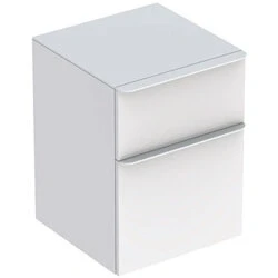Afbeelding van Geberit Smyle Square lage kast 45 cm met 2 laden, glans wit