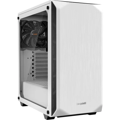 Afbeelding van BeQuiet Pure Base 500 Windows Midi tower PC behuizing, Gaming behuizing Wit 2 voorgeïnstalleerde ventilators, Zijvenster, Stoffilter, Geluidsdemping