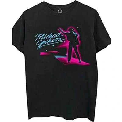Afbeelding van Michael Jackson Neon Heren T shirt XXL Zwart