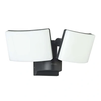 Afbeelding van Oktaplex verlichting Outdoor led spot Cali Dos 40 W 2 koppen wandspot IP65 3000K warm wit Projector antraciet