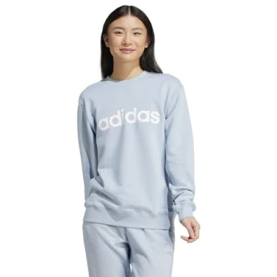 Afbeelding van adidas Sportswear Essentials Linear French Terry Sweater, Dames, Maat: Medium, Blue/white