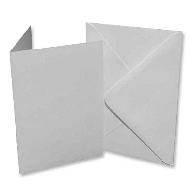 Image de Craft UK 297 Lot de 25 cartes et enveloppes Blanc Format C5