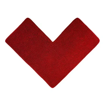 Afbeelding van WohnDirect Badmat, 50 x 100 cm, rood, antislip, absorberend en zacht, modulaire sets badkamertapijten