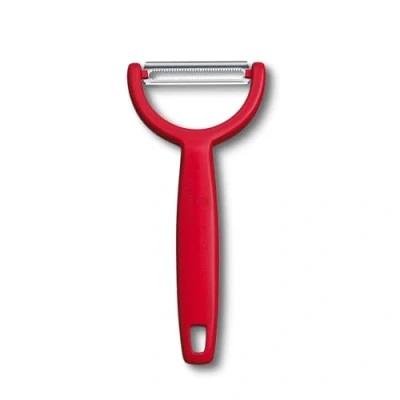 Afbeelding van Victorinox Ypso Dunschiller voor groenten, fruit, gekarteld, dubbel scherp, extra gemaakt in Zwitserland, rood