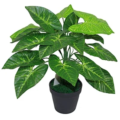 Afbeelding van Leaf UK Design Groot realistisch kunstblad met bonte Pothos pot