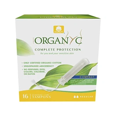 Afbeelding van Organyc Volledige Bescherming 16 Tampons met Regelmatige Doorstroming Applicator