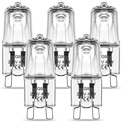 Afbeelding van RuLEDne G9 lamp voor halogeenoven, G9, oven, 40 W, 230 V, tolerantie van 300 C, 5 stuks
