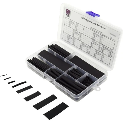 Afbeelding van TRU COMPONENTS TC 6793936 Krimpkous assortiment Zwart Krimpverhouding:3:1 100 stuk(s)