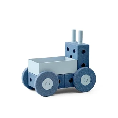 Afbeelding van Modu Activity Toy Baby Walker Open Ended Play Loopwagen Looptrainer Blokken Deep Blue / Sky