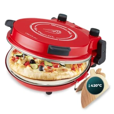 Afbeelding van Cecotec Elektrische grill voor Pizza Fun &amp; Co Mamma Mía. 1200 W, timer 15 minuten, maximale temperatuur 420 C in 3 stenen bakplaat