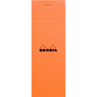Afbeelding van Rhodia Pad 3x8.25 Orange: White Graph Grid Sheets