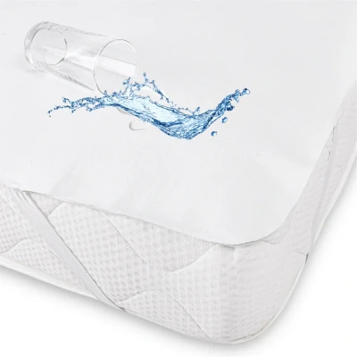 Afbeelding van Cheqo® Molton Hoeslaken 90x200cm Waterdichte Matras Beschermer Incontinentie Matrasbeschermer 100% Katoen Wit