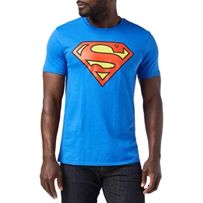 Afbeelding van DC COMICS Heren Superman Logo T shirt, Royal Blauw, XL