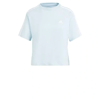 Afbeelding van adidas Essentials 3 Stripes Single Jersey Crop Top T shirt voor dames