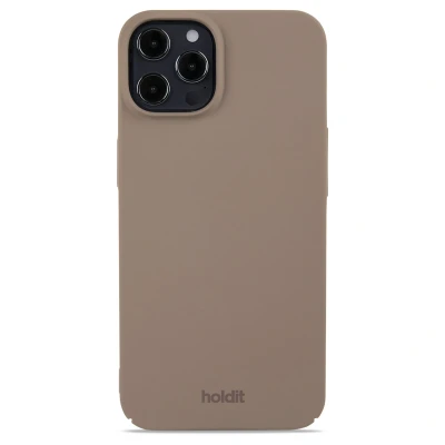 Afbeelding van Holdit Hoesje Geschikt voor iPhone 12 / Pro Slim Case bruin